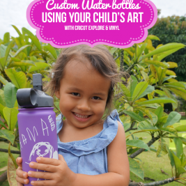 Custom Water Bottle Decals Using Your Child's Artwork & Cricut Explore